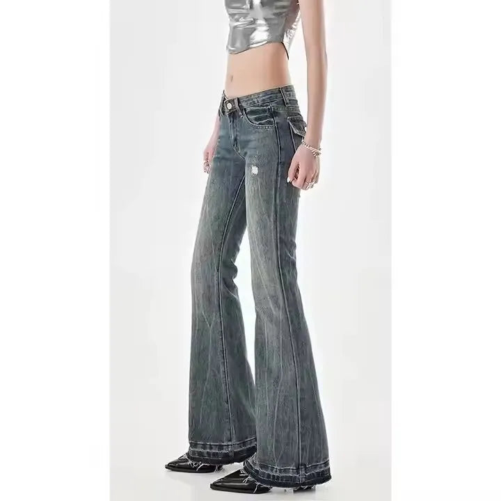 Y2K Vintage Low Waist Micro Flare Jeans